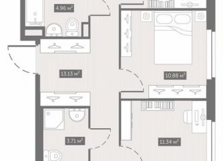 Продается четырехкомнатная квартира, 97 м2, Санкт-Петербург, Октябрьская набережная, 40