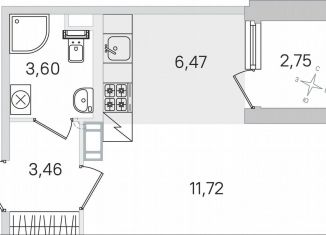 Продажа квартиры студии, 26.6 м2, Пушкин