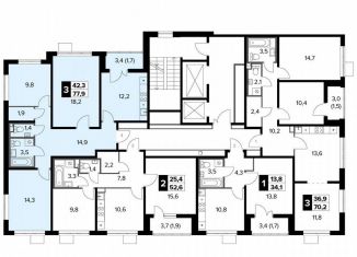 Продаю трехкомнатную квартиру, 70.2 м2, деревня Сапроново, ЖК 1-й Донской, 2