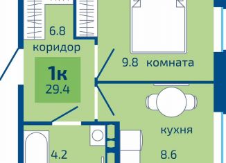 1-комнатная квартира на продажу, 29.4 м2, Пермь