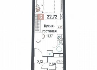 Продажа квартиры студии, 22.7 м2, Мурино, ЖК Авиатор