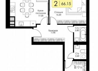 Продам 2-ком. квартиру, 66.2 м2, Смоленск, Ипподромный проезд, 32