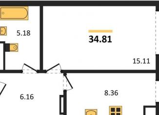 Продаю однокомнатную квартиру, 34.8 м2, поселок городского типа Заозерное