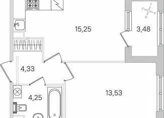 Продам 1-комнатную квартиру, 39.1 м2, Пушкин