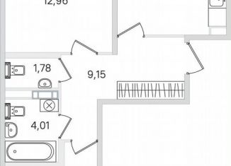 Продается 2-ком. квартира, 56.2 м2, Пушкин