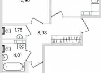 Продам двухкомнатную квартиру, 56 м2, Пушкин