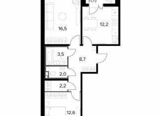 Продаю двухкомнатную квартиру, 59.4 м2, деревня Сапроново, ЖК 1-й Донской, 2