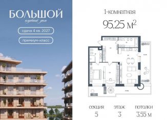 1-комнатная квартира на продажу, 95.3 м2, Челябинск