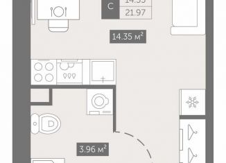 Продам квартиру студию, 22 м2, Санкт-Петербург