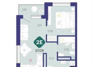 Продам однокомнатную квартиру, 37.1 м2, Тюмень