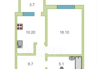Продам 1-комнатную квартиру, 37.2 м2, Тюмень, улица Николая Зелинского, 23/1, ЖК Домостроитель