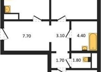 Продам 2-комнатную квартиру, 66.4 м2, Воронеж