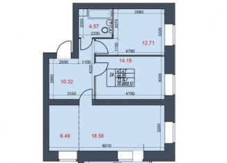 Продаю 3-ком. квартиру, 70 м2, Череповец, Октябрьский проспект, 98