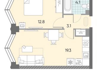 Продаю 1-ком. квартиру, 39.3 м2, Москва, ЖК Зиларт, 21/22, метро ЗИЛ