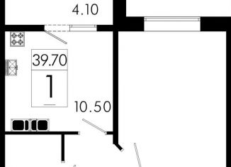 Продажа однокомнатной квартиры, 39.7 м2, Курск