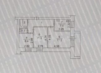 Продается трехкомнатная квартира, 58 м2, Томск, улица Льва Толстого, 83