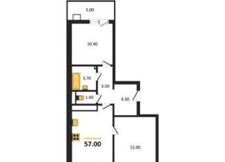 Продается двухкомнатная квартира, 57 м2, Воронеж, улица Шибилкина, 5