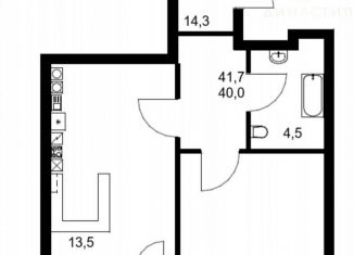 Продается однокомнатная квартира, 41.7 м2, Уфа, улица Менделеева, 156