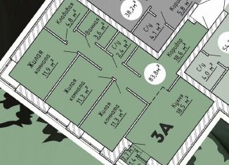 3-комнатная квартира на продажу, 83.8 м2, Тольятти