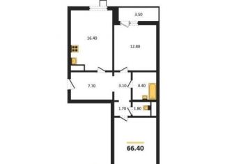 Продается 2-комнатная квартира, 66.4 м2, Воронеж