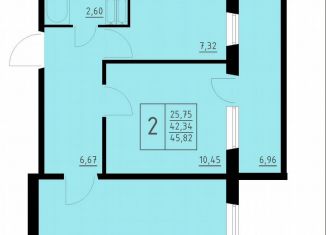 Продажа 2-комнатной квартиры, 45.8 м2, Пермь