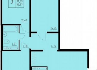 Продается 3-ком. квартира, 82.9 м2, Пермь