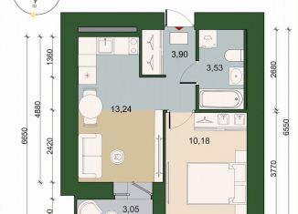 Продажа однокомнатной квартиры, 32.4 м2, городской посёлок Новоселье, ЖК Уютный, Адмиралтейская улица, 6