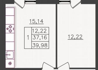 Продажа однокомнатной квартиры, 40 м2, Тольятти