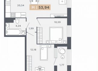 Продается двухкомнатная квартира, 53.9 м2, Санкт-Петербург, Московское шоссе, 13ВА, ЖК Звёзды Столиц