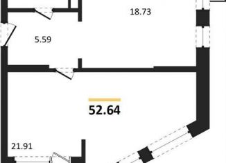 Продаю 1-ком. квартиру, 52.6 м2, Воронеж, набережная Чуева, 7