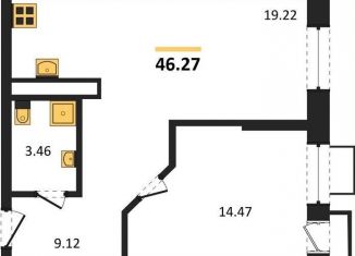 1-ком. квартира на продажу, 46.3 м2, Воронеж, набережная Чуева, 7