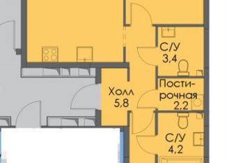Продается 2-ком. квартира, 64 м2, Татарстан, улица Фатыха Амирхана