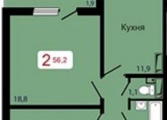 Продается 2-комнатная квартира, 56.2 м2, Красноярский край