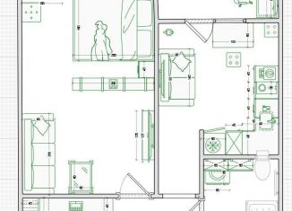 1-комнатная квартира на продажу, 38.4 м2, Мурино, улица Шоссе в Лаврики, 78к2