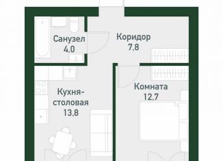 Продажа однокомнатной квартиры, 31.6 м2, Екатеринбург, Ленинский район