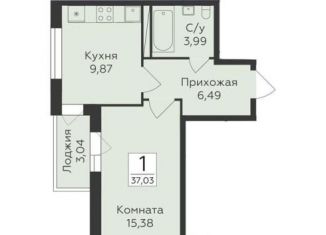 Продам однокомнатную квартиру, 37 м2, Воронеж