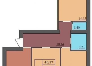 Трехкомнатная квартира на продажу, 67.3 м2, Ярославль