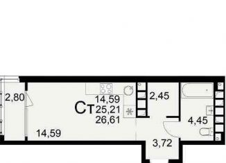 Продажа 1-ком. квартиры, 26.6 м2, Рязань