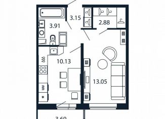 Продажа 1-комнатной квартиры, 32.5 м2, Мурино, Ручьёвский проспект, 20