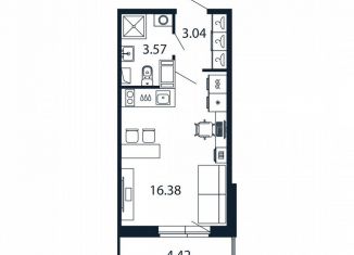 Продажа квартиры студии, 22.5 м2, Мурино, Ручьёвский проспект, 20