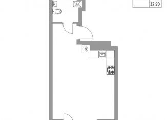 Квартира на продажу студия, 32.9 м2, Татарстан