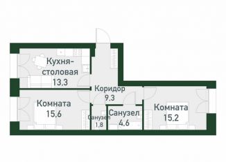 Продаю 2-ком. квартиру, 61.5 м2, Екатеринбург, улица Амундсена, 183/2, Ленинский район