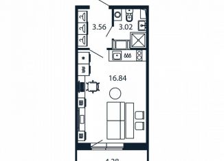 Продажа квартиры студии, 23 м2, Мурино, Ручьёвский проспект, 20