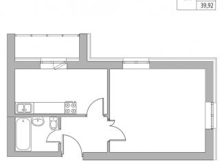 1-ком. квартира на продажу, 38.3 м2, деревня Куюки, Молодёжная улица, ЖК Новые Куюки