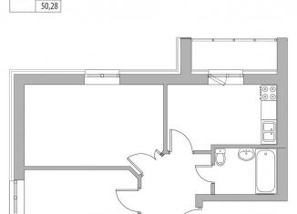 Продается 2-комнатная квартира, 48.6 м2, деревня Куюки, ЖК Новые Куюки, Молодёжная улица