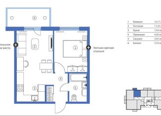 Продается 2-ком. квартира, 43.1 м2, Карелия