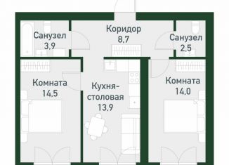 Продаю 2-комнатную квартиру, 57 м2, Екатеринбург, улица Амундсена, 183/2, Ленинский район
