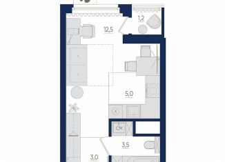 Продаю 1-комнатную квартиру, 24.6 м2, Республика Башкортостан