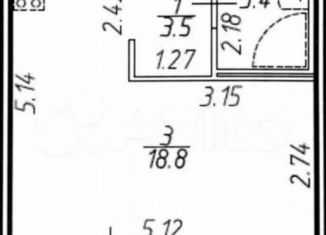 Сдача в аренду квартиры студии, 31 м2, Мурино, улица Шоссе в Лаврики, 53к2