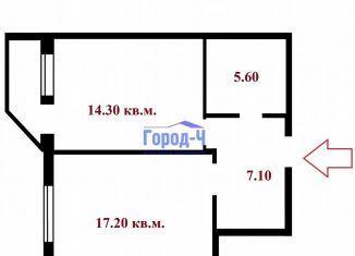 Продажа 1-ком. квартиры, 42.6 м2, Чебоксары, Университетская улица, 38к3